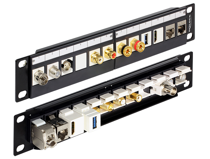 Delock 10″ Keystone Patchpanel 12 Port schwarz #3 