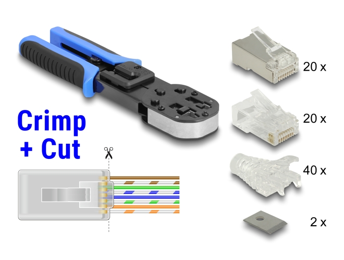Delock RJ45 Crimp+Cut Werkzeugset #1 