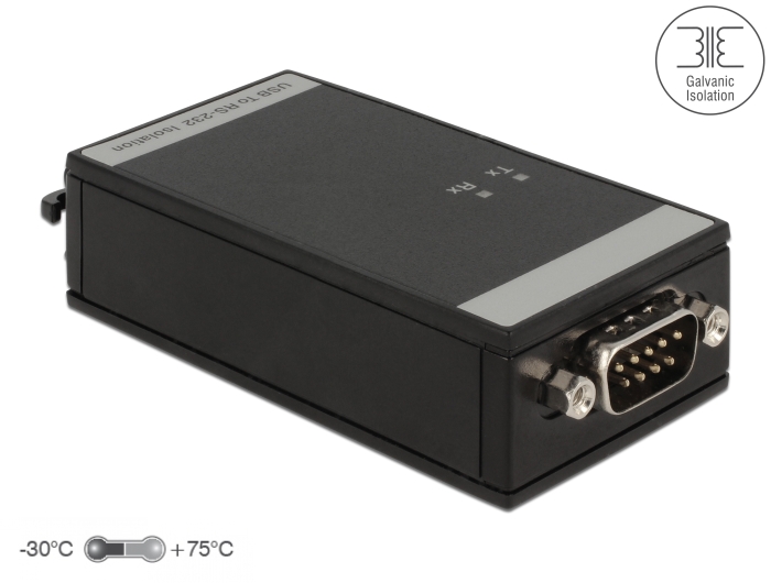 Delock Isolator USB 2.0 Typ-A zu RS-232 D-Sub 9 Stecker galvanische Trennung 5 kV #1 