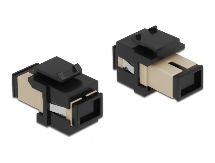 Delock Keystone Modul SC Simplex Buchse zu SC Simplex Buchse beige / schwarz #2 