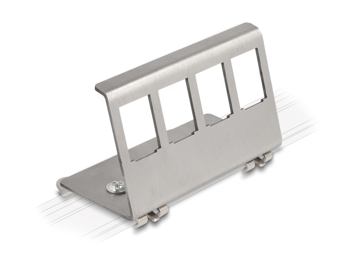 Delock Keystone Metall Halterung 4 Port für Hutschiene #1 