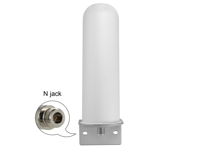 Delock LTE Antenne N Buchse 4 - 6 dBi 22 cm omnidirektional starr Wand- und Mastmontage weiß outdoor #3 
