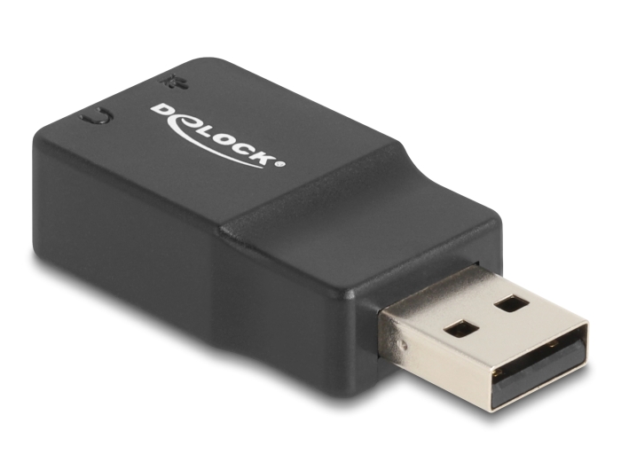 Delock Externe USB Soundkarte mit USB-A Stecker auf 2 x 3,5 mm Klinkenbuchse Plug & Play Audio Adapter schwarz #2 