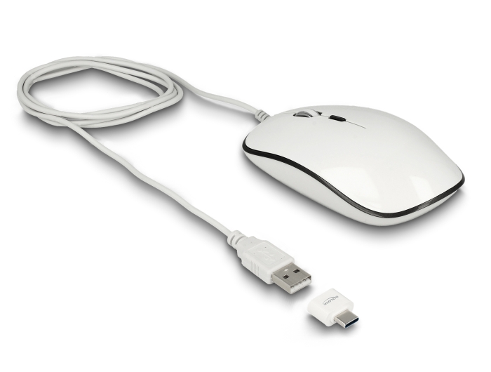 Delock Optische 4-Tasten USB Typ-A + USB Type-C™ Desktop Maus #1 