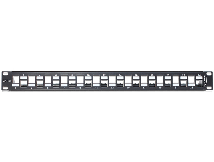 Delock 19″ Keystone Patchpanel 24 Port abgestuft schwarz #3 