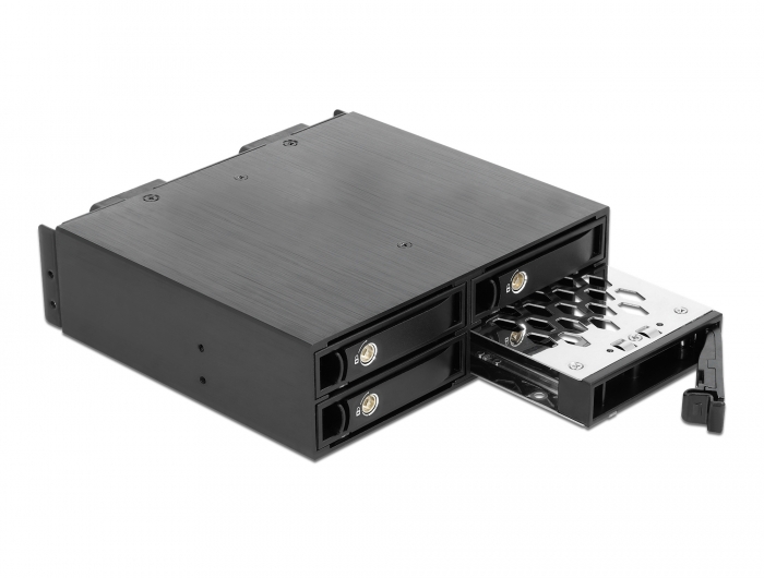 Delock 5.25″ Wechselrahmen für 4 x 2.5″ U.2 NVMe SSD mit abschließbaren Trays #7 