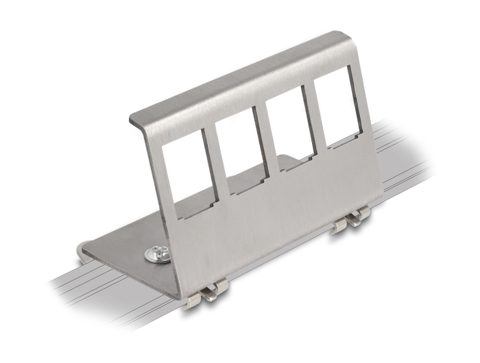 Delock Keystone Metall Halterung 4 Port für Hutschiene #3 