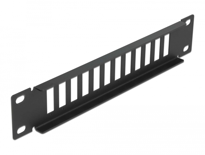 Delock 10″ LWL Patchpanel 12 Port für SC Duplex / LC Quad 1 HE schwarz #2 