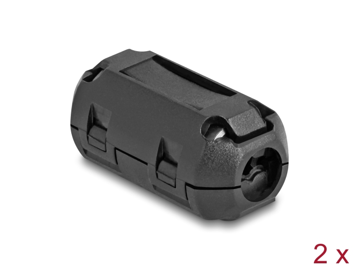 Delock Ferritkern / Ferritring für Rundkabel 7 mm 2 Stück schwarz #1 