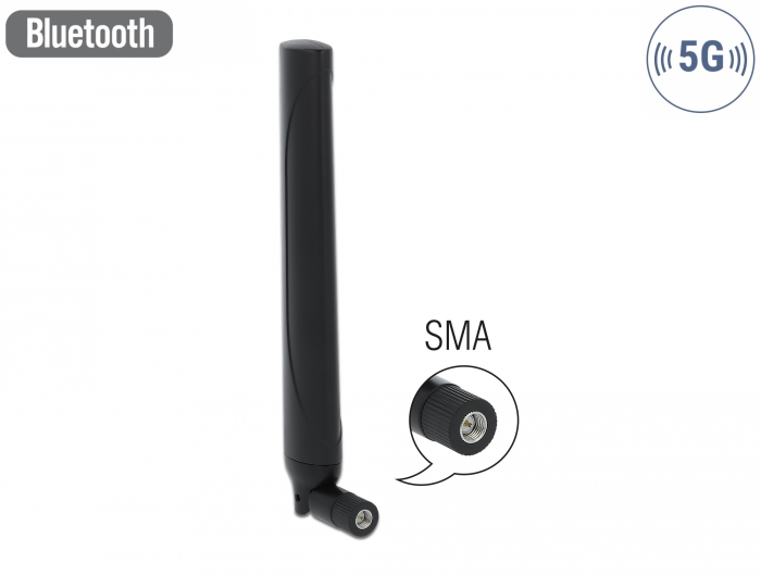 Delock 5G LTE Antenne SMA Stecker -0,5 - 2,3 dBi mit Kippgelenk #1 
