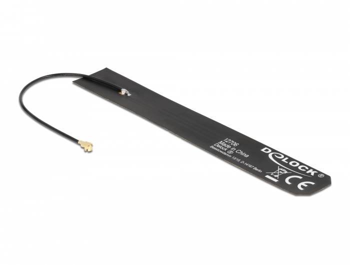 Delock 5G LTE Antenne I-PEX Inc., MHF® I kompatibler Stecker 0 - 4 dBi omnidirektional FPC #2 