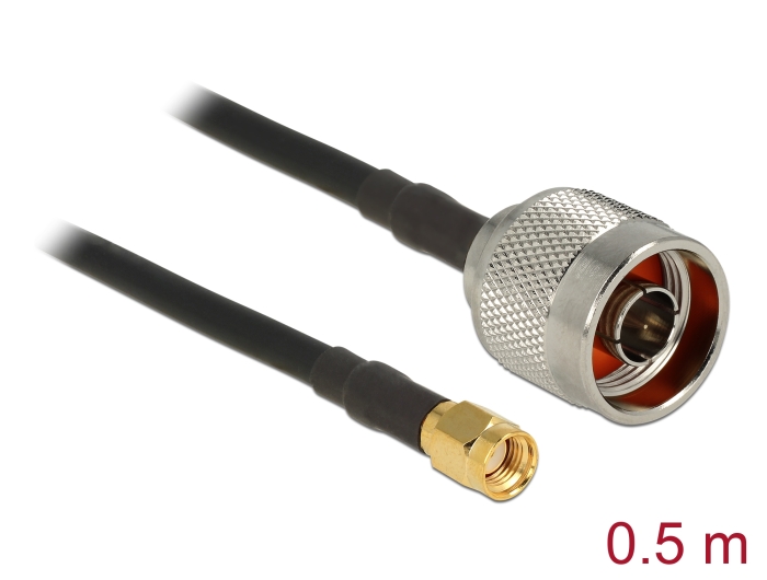 Delock Antennenkabel N Stecker > RP-SMA Stecker CFD200 0,5 m low loss #1 
