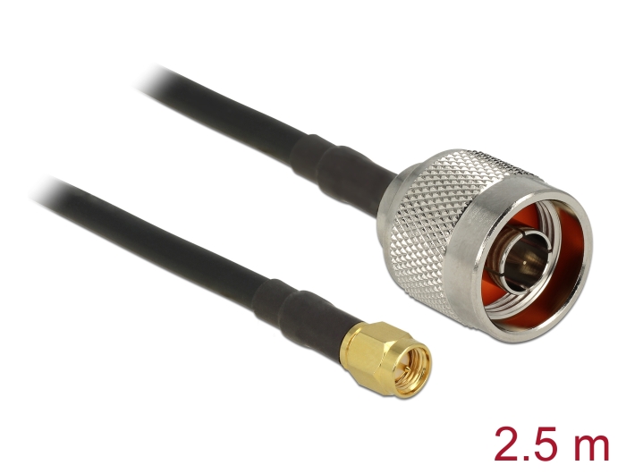 Delock Antennenkabel N Stecker zu SMA Stecker LMR/CFD200 2,5 m low loss #1 