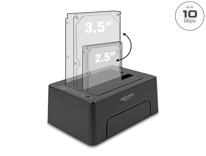 Delock USB Type-C™ 10 Gbps Dockingstation für 2 x SATA HDD / SSD mit Klon Funktion #1 