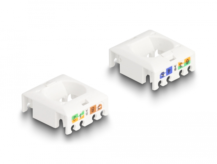Delock Keystone Modul RJ45 Buchse zu LSA Cat.6A STP mit Verschlussclip und kabelbinderfrei #3 