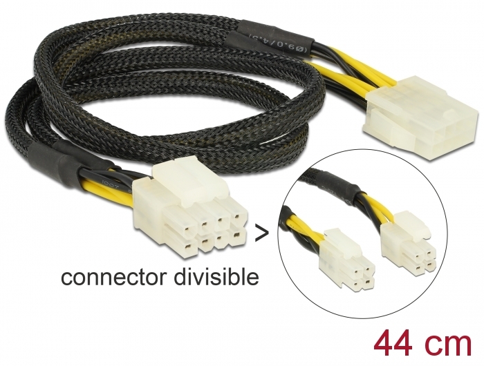Delock Verlängerungskabel Stromversorgung 8 Pin EPS Stecker (2 x 4 Pin) > 8 Pin EPS Buchse 44 cm #1 