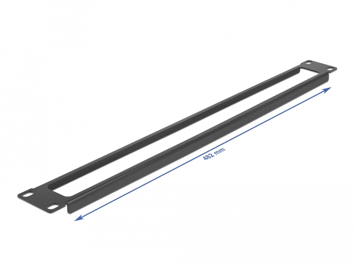 Delock 19″ Netzwerkschrank Panel mit Öffnung 1 HE schwarz #2 