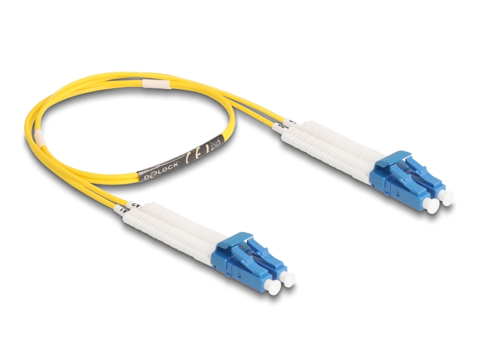 Delock LWL Kabel LC Duplex zu LC Duplex Singlemode OS2 winkelbar 0,5 m #2 