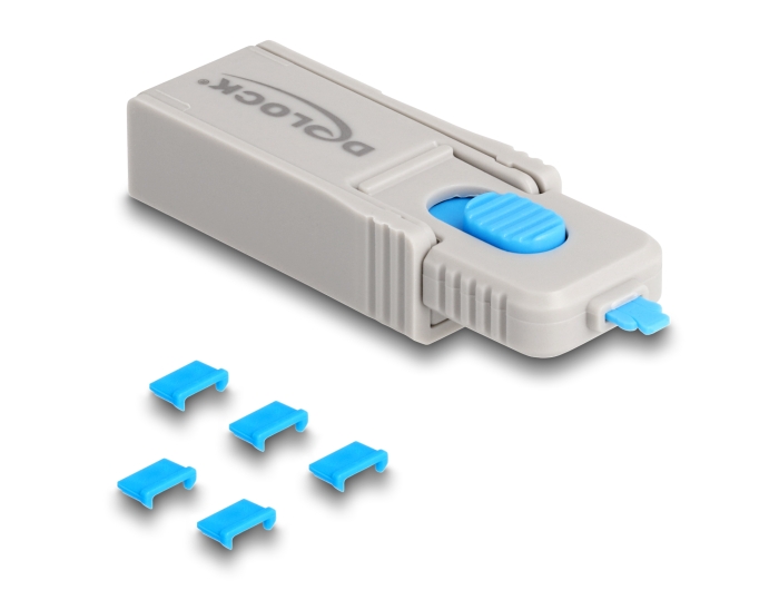 Delock Micro USB Port Blocker Set für Micro USB Buchse 5 Stück + Verschlusswerkzeug #1 