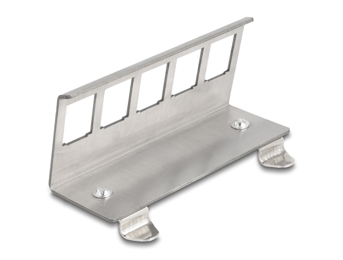 Delock Keystone Metall Halterung 5 Port für Hutschiene #2 