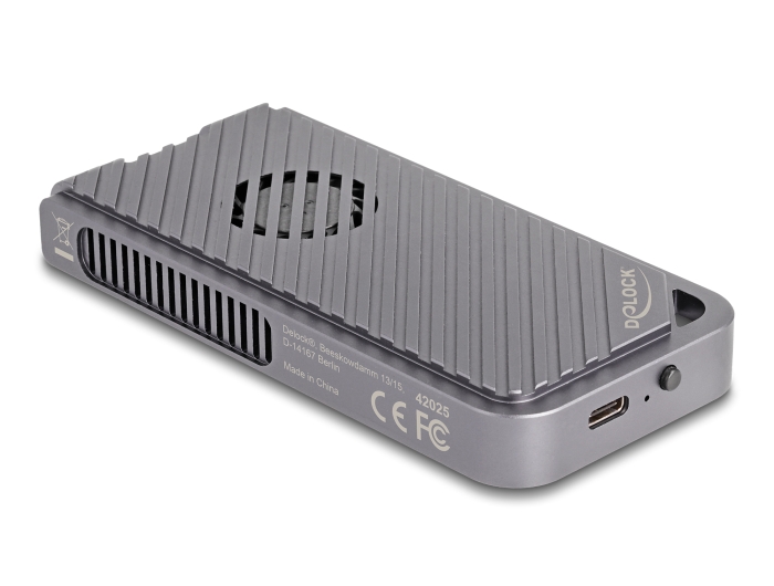 Delock USB 40 Gbps Gehäuse für 1 x M.2 NVMe SSD im Gaming Style mit LED und Lüfter - werkzeugfrei #3 