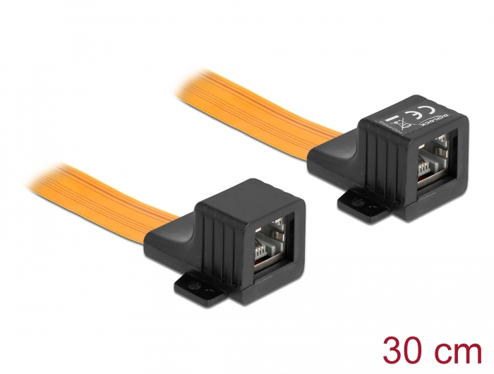 Delock RJ45 FPC (Flexible Printed Circuit) Fensterdurchführung 30 cm #1 