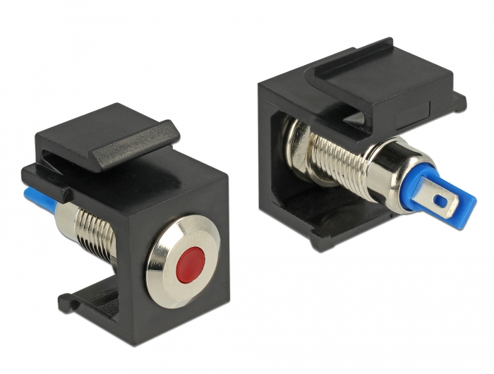 Delock Keystone LED rot 6 V flach, schwarz #1 