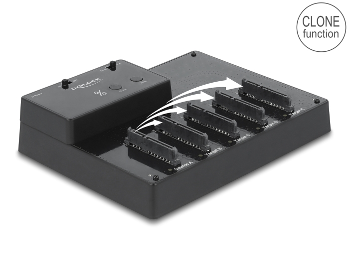 Delock USB 5 Gbps Docking- und Klonstation für 5 x 2.5″ SATA HDD / SSD #1 