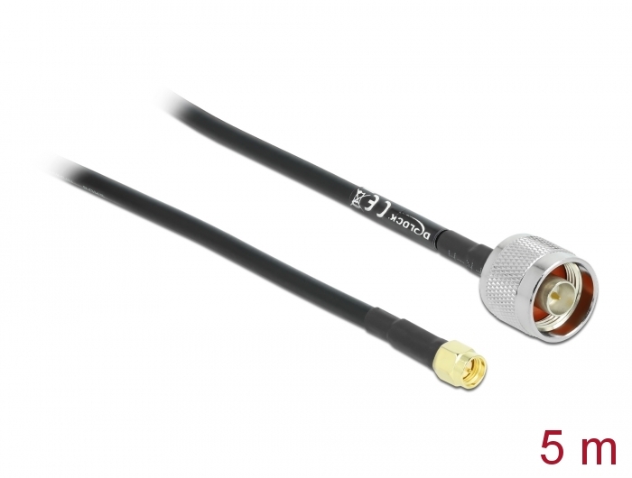 Delock Antennenkabel N Stecker > SMA Stecker RG-58 C/U 5 m #1 