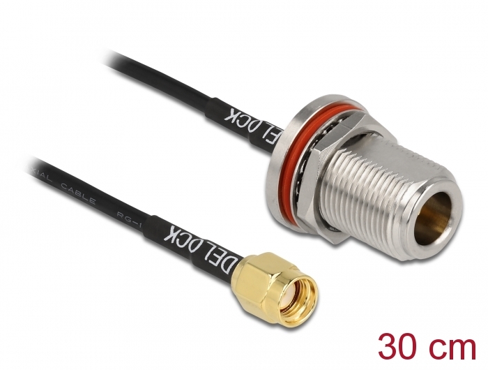 Delock Antennenkabel RP-SMA Stecker zu N Buchse RG-174 30 cm #1 