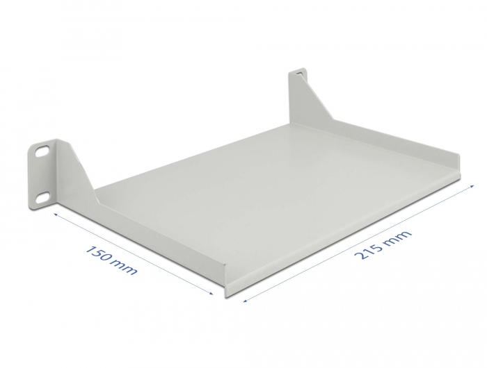 Delock 10″ Fachboden für Netzwerkschrank 1 HE grau #2 