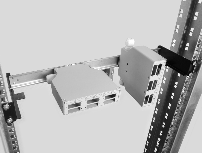 Delock 19″ Hutschienenpanel zum Einbau horizontal oder vertikal 1HE Metall schwarz #5 