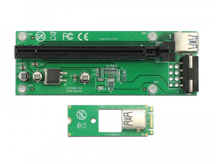 Delock Riser Karte M.2 Key B+M > PCI Express x16 mit 30 cm USB Kabel #3 