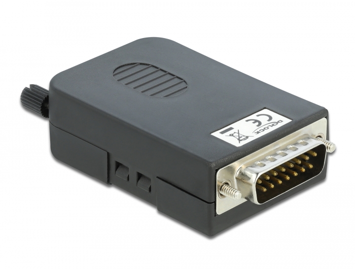 Delock D-Sub15 Stecker zu Terminalblock mit Gehäuse #3 
