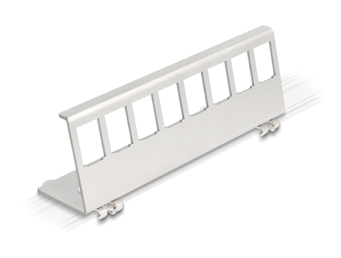 Delock Keystone Metall Halterung 8 Port für Hutschiene #1 