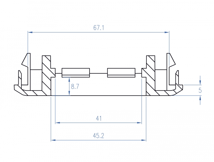 Delock Easy 45 Modulträger für Geräteeinbaukanal 175 x 80 mm #2 