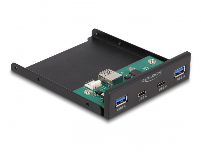Delock 3.5″ USB 5 Gbps Front Panel 2 x USB Type-C™ + 2 x USB Typ-A #2 