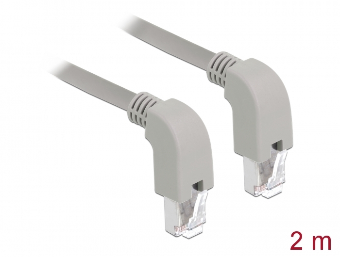 Delock Netzwerkkabel RJ45 Cat.6 S/FTP unten / unten gewinkelt 2 m #1 