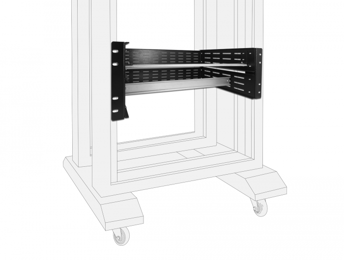 Delock 19″ Hutschienenhalterung 4 HE, schwarz #3 