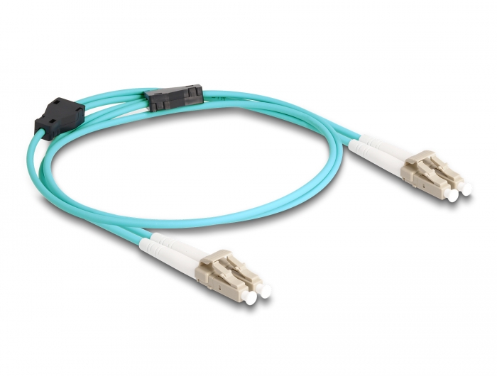 Delock LWL Kabel mit Metallarmierung LC Duplex zu LC Duplex Multimode OM3 1 m #2 