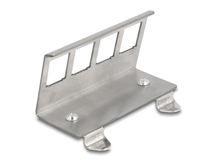 Delock Keystone Metall Halterung 4 Port für Hutschiene #2 