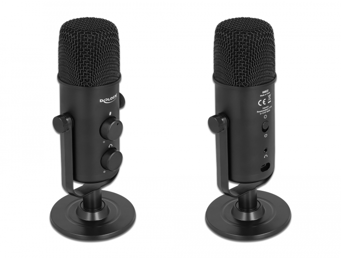 Delock Multifunktionales Doppelkapsel USB Mikrofon mit 3,5 mm Klinken Kopfhöreranschluss und Lautstärkeregler + Quick-Mute Funktion #5 