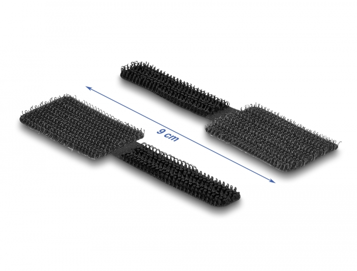 Delock Mini Klett-Kabelhalter L 90 mm x B 24 mm selbstklebend 10 Stück schwarz #2 