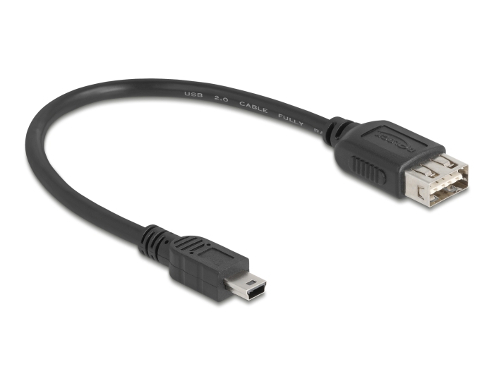 Delock USB 2.0 Kabel USB Typ Mini-B Stecker zu EASY USB Typ-A Buchse 0,2 m #2 
