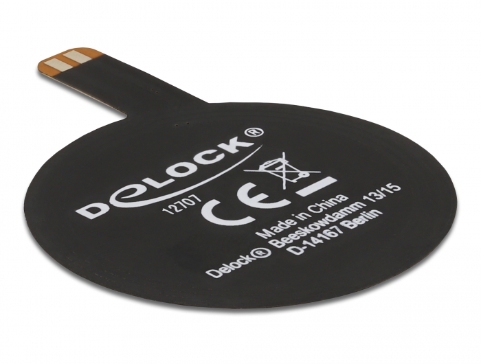 Delock NFC 13,56 MHz Antenne SMT FPC rund intern schwarz Klebemontage #2 