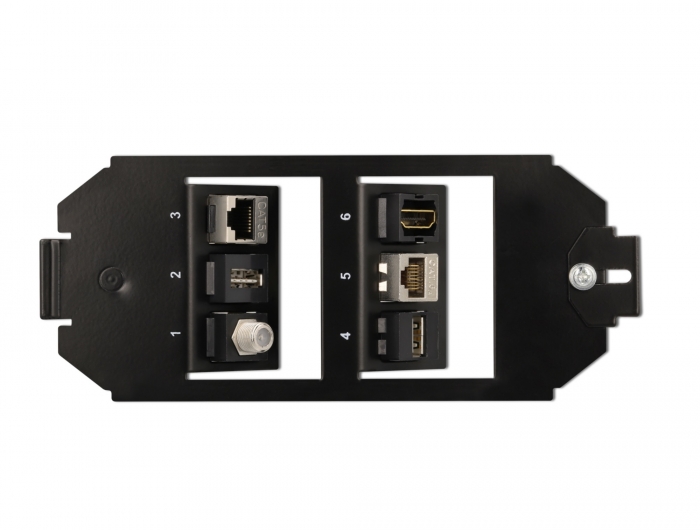 Delock Keystone Halterung 6 Port für Bodentank #3 