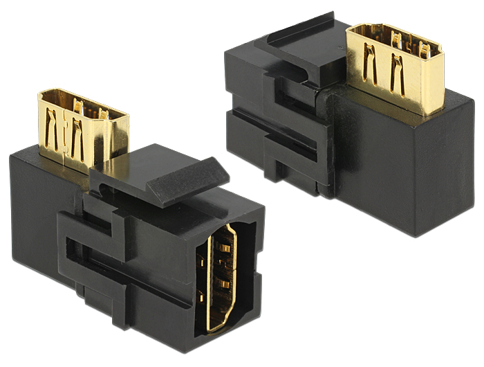 Delock Keystone Modul HDMI Buchse > HDMI Buchse 90° gewinkelt schwarz #1 