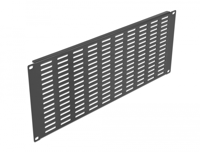 Delock 19″ Netzwerkschrank Panel mit Lüftungsschlitzen horizontal 4 HE schwarz #1 