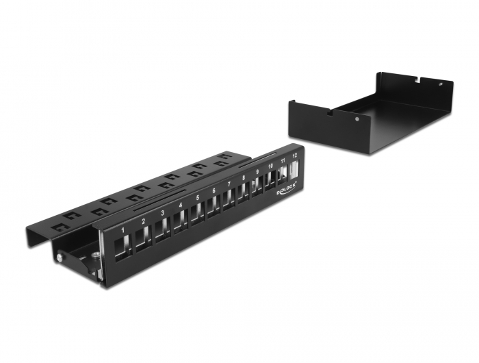 Delock Keystone Patchpanel 12 Port schwarz #3 