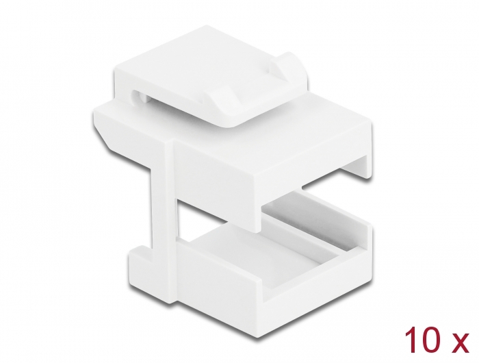 Delock Keystone Abdeckung weiß für LWL Kupplungen 10 Stück #1 